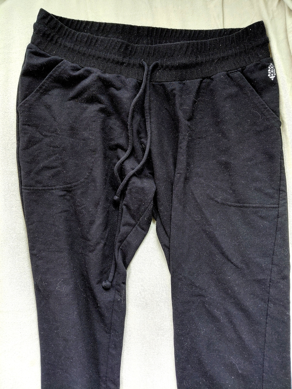 Free People Movement ~ L Black Drawstring Joggers Lounge Pants